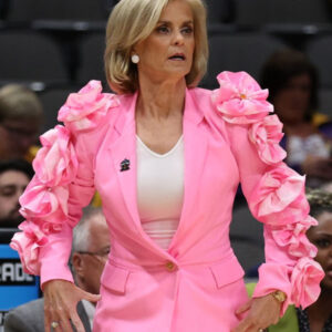 LSU Coach Kim Mulkey Pink Jacket