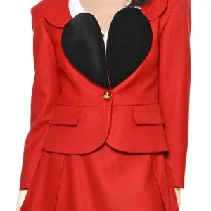 Vivienne Heart Lapel Shape Red Blazer