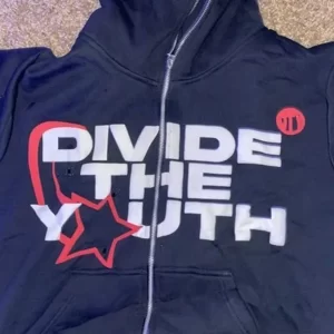 Men’s Divide the Youth Black Hoodie For Sale