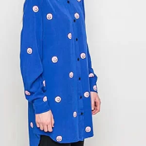 Noel Fielding The Great British Bake Off Smiley Face Blue Shirt