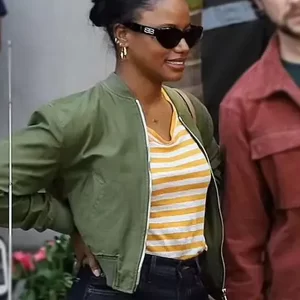 Beverly-Hills-Cop-Axel-F-2024-Taylour-Paige-Green-Bomber-Jacket