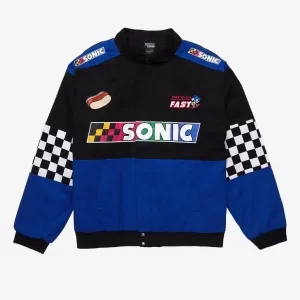 Gamer Sonic The Hedgehog Checkered Racing Jacket