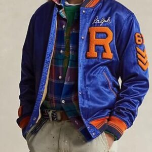Ralph Lauren Satin Letterman Jacket